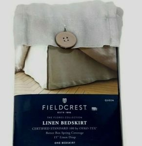 Fieldcrest Queen size Solid Linen Bedskirt